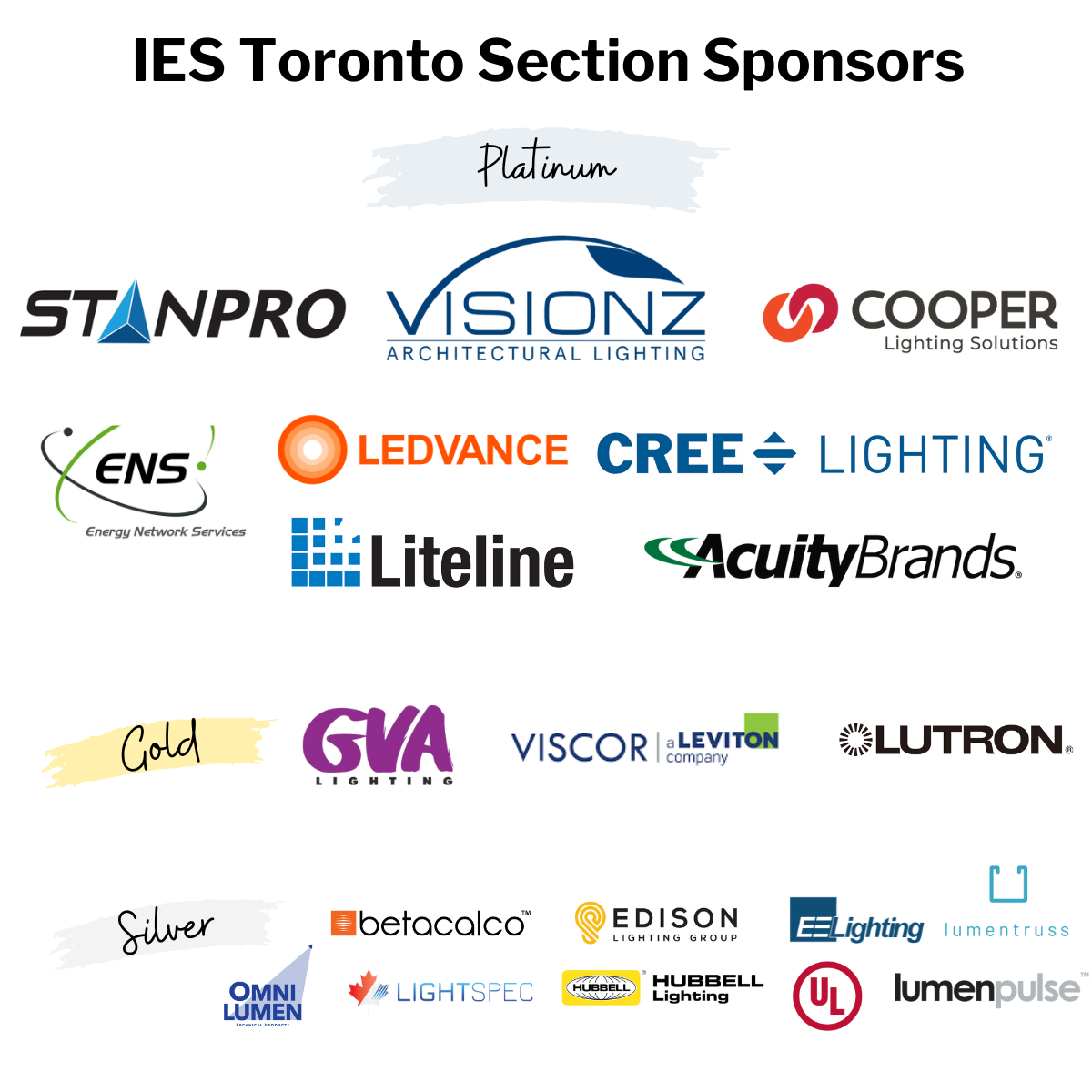 IES Toronto Section Sponsors
