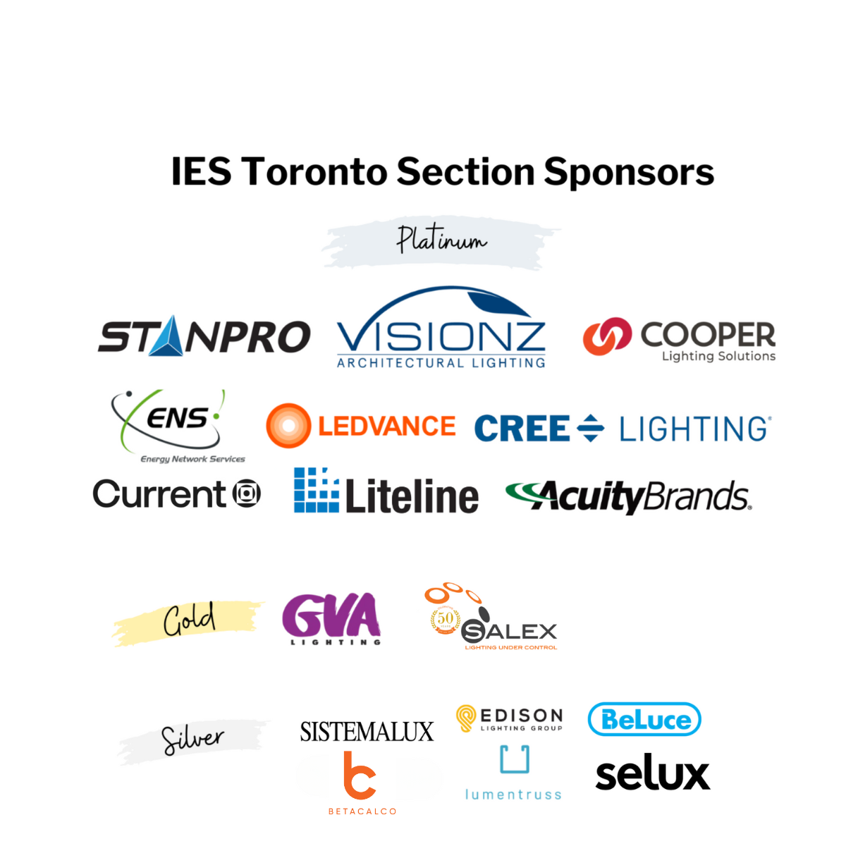 IES Toronto Section Sponsors